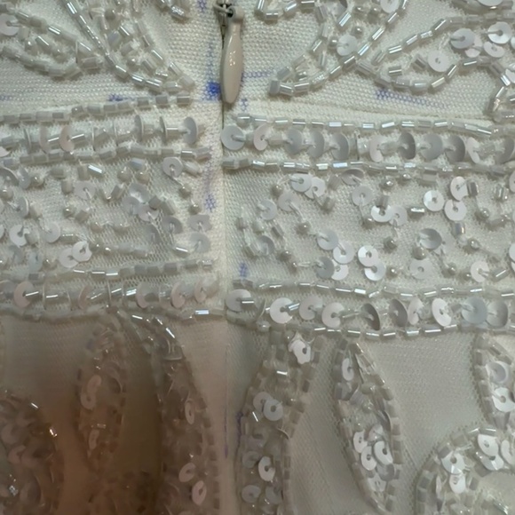 Lulu’s beaded and sequined wedding dress - heavy with beads tags cut out SMALL - Picture 7 of 17